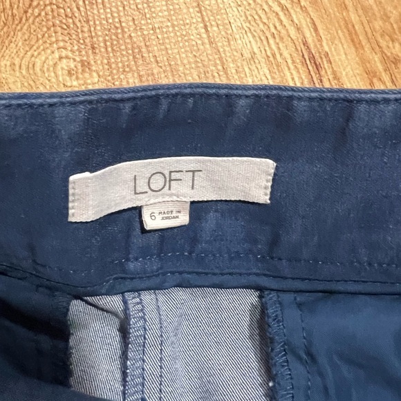 LOFT High Waist Navy Blue Women's Shorts - Picture 3 of 6